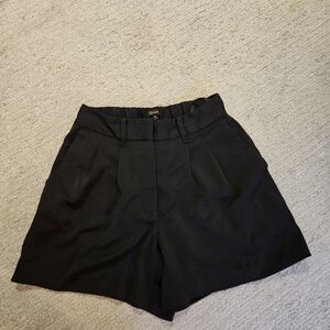 Quince Elegant Black High Waist Shorts